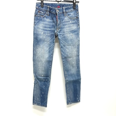ディースクエアード DSQUARED2 ボトムス S75LB0068 ダメージ加工スキニーデニムパンツ アパレル ダメージ デニムパンツ デニム ブルー