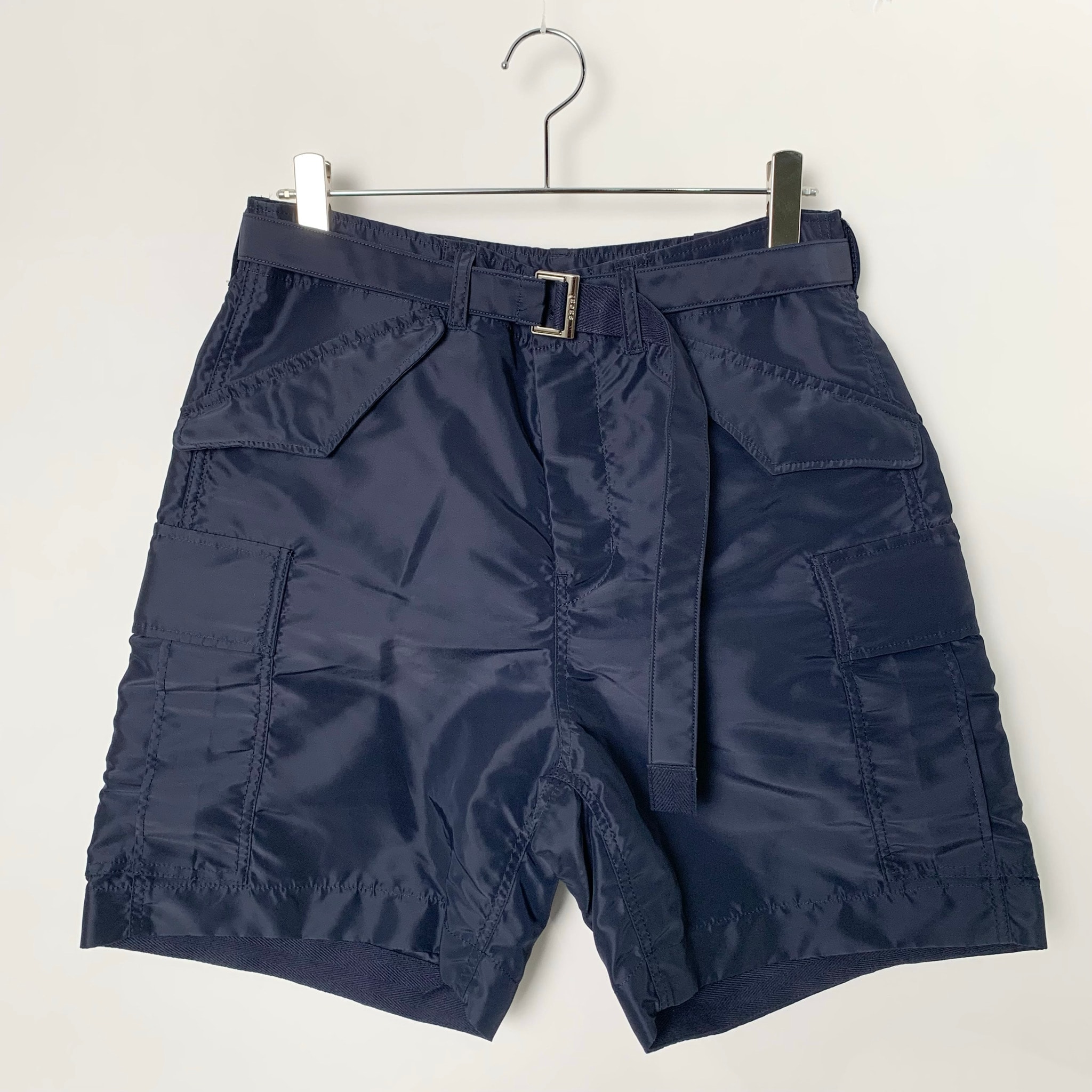 sacai Nylon Twill Shorts "Navy"