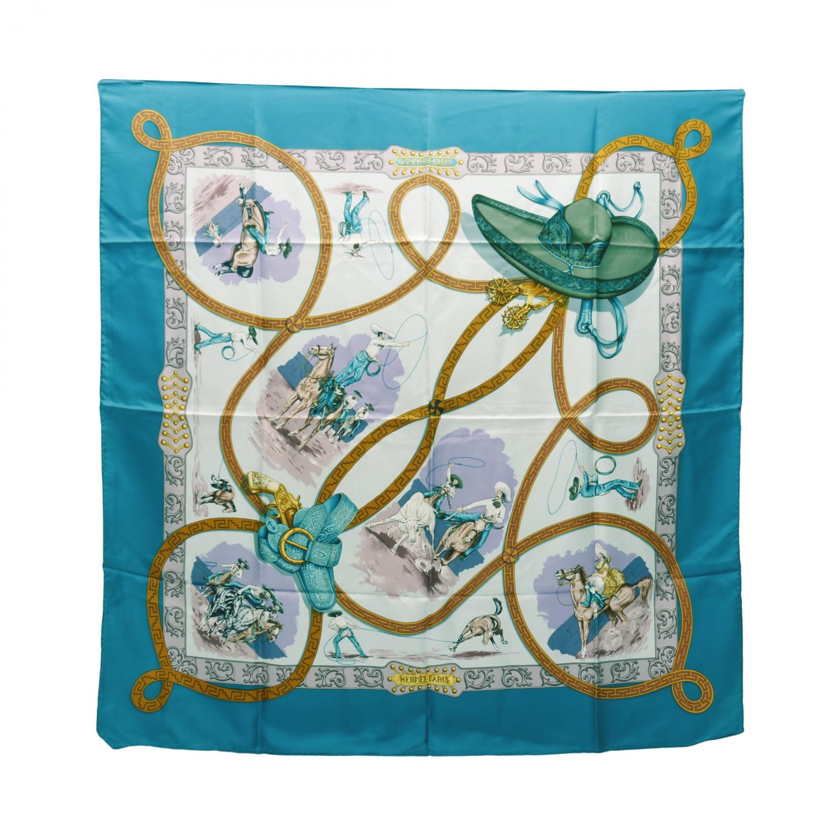 傷や汚れあり】エルメス HERMES カレ90 CHARREADA スカーフ 衣料品