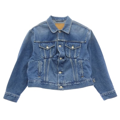 BALENCIAGA バレンシアガ 16AW 446443 TSB06 Swing Denim Jacket 再構築 スウィング デニム ジャケット インディゴブルー系 36【中古】