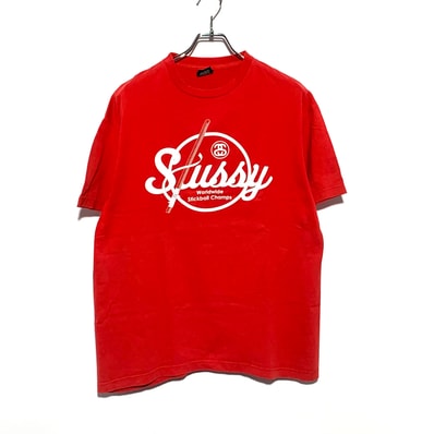 Stussy World Wide Stickball Champs S/S Tee ""Red""