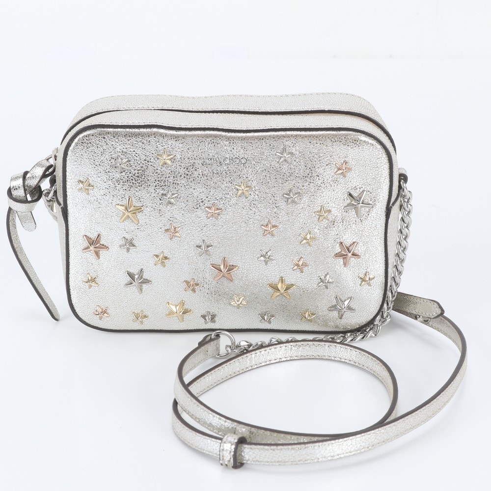 ■極美品 ジミーチュウ ララバイ スター スタッズショルダーバッグ