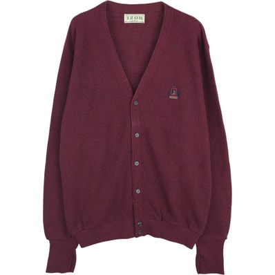 古着 ラコステ LACOSTE IZOD アクリルニットカーディガン USA製 メンズL相当/eaa617154