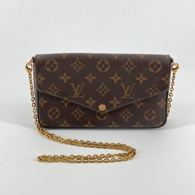 LOUIS VUITTON(ルイヴィトン) ポシェット・フェリーチェ フューシャ ケース付き チェ-ンショルダーバッグ M61276 ブラウン