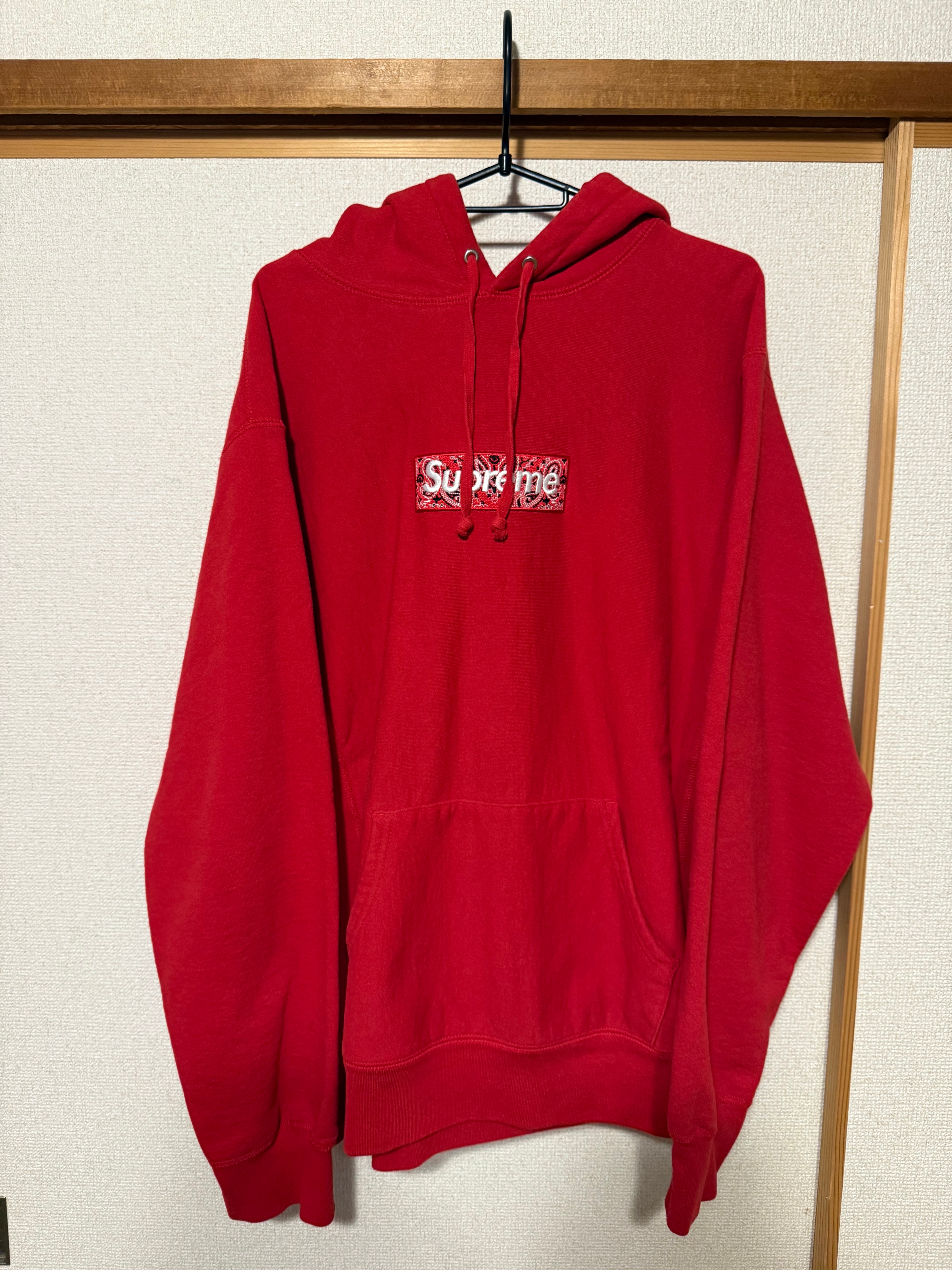 Supreme Bandana Box Logo Hooded Sweatshirt "Red"