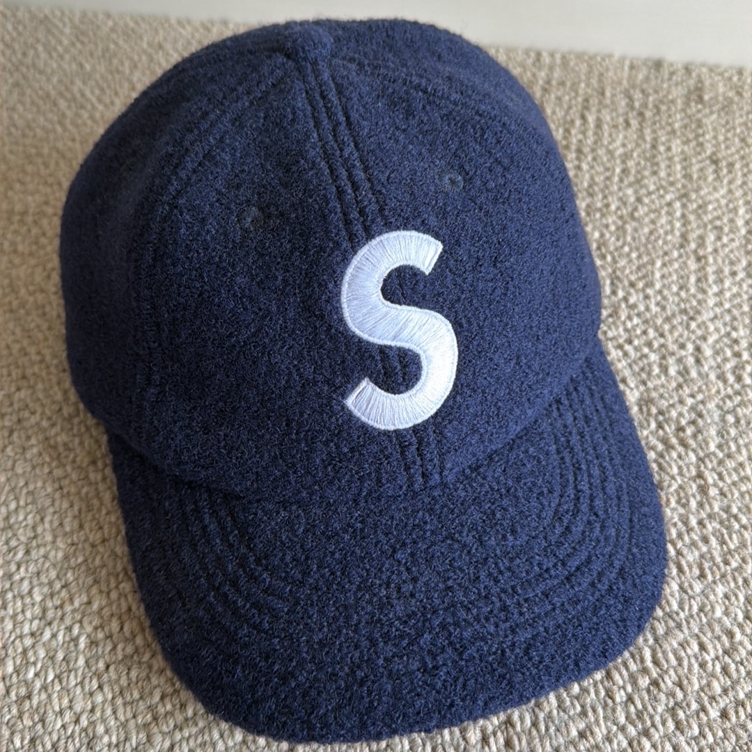 Supreme Boiled Wool S Logo 6-Panel "Navy"