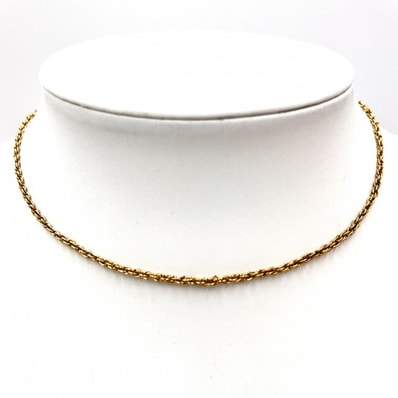 Christian Dior(クリスチャンディオール) CDロゴ ヴィンテージ ネックレス ゴールドカラー ロープチェーン レディース アクセサリー【中古】
