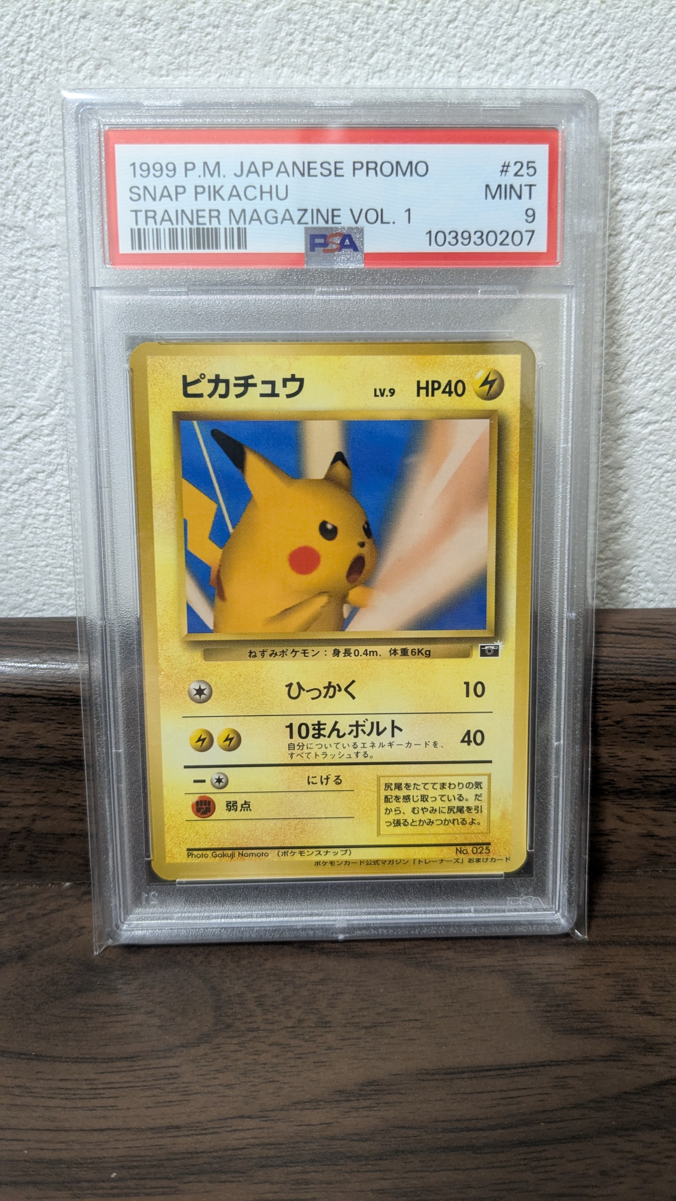 ピカチュウ P : 旧裏 [PMCG-P No.025](プロモーションカード「ポケモンカードトレーナーズVol.1」)