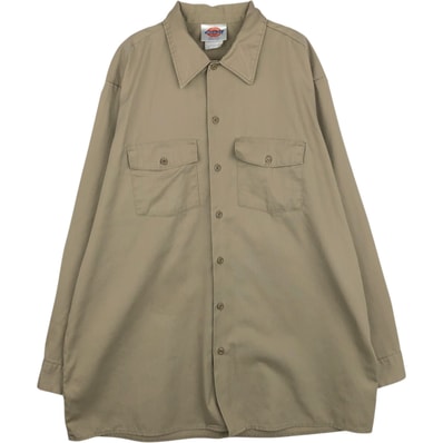 古着 ディッキーズ Dickies 長袖 ワークシャツ メンズXL相当/eaa643829