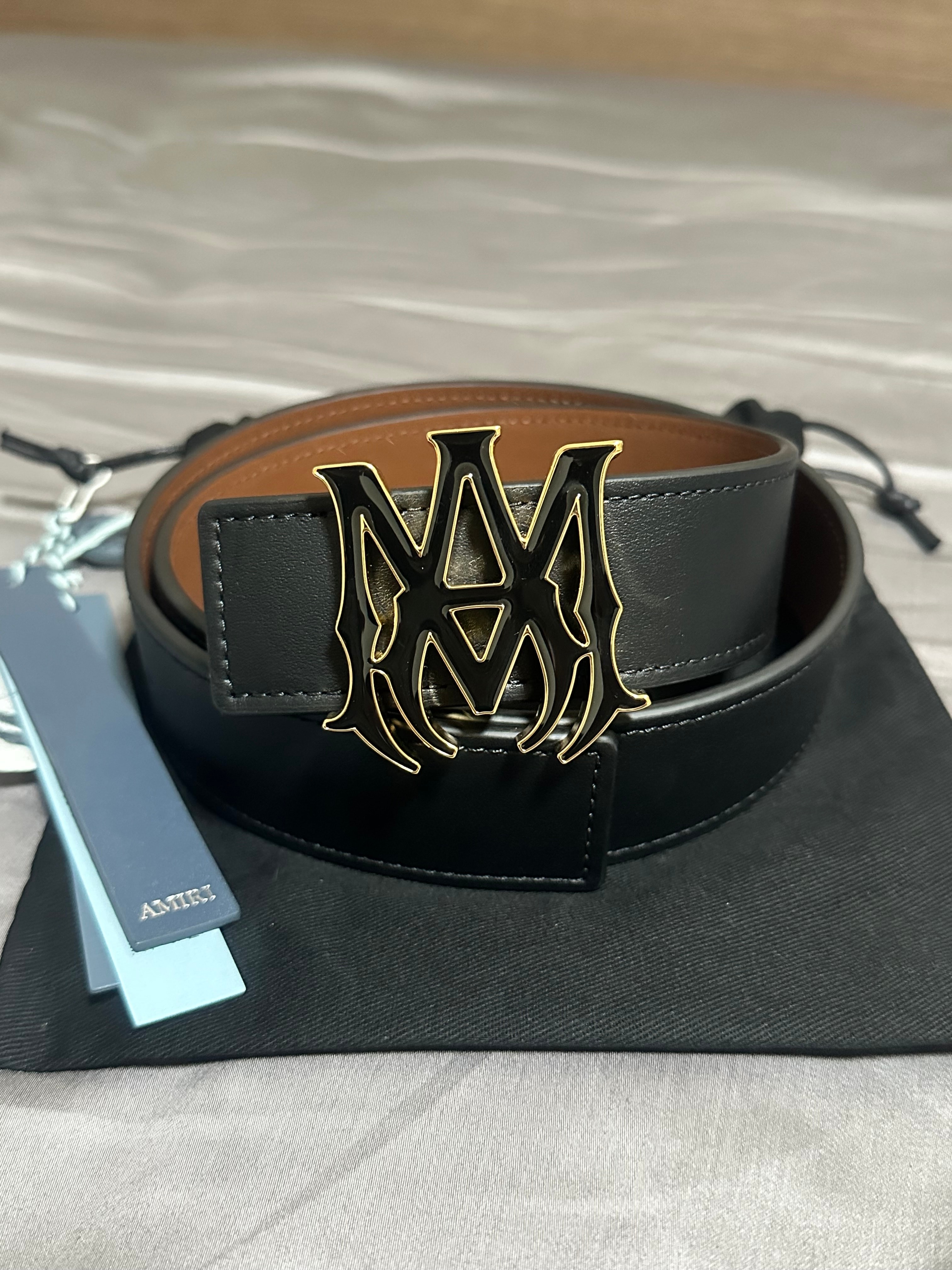 AMIRI ブラック MA 4CM Enamel ベルト