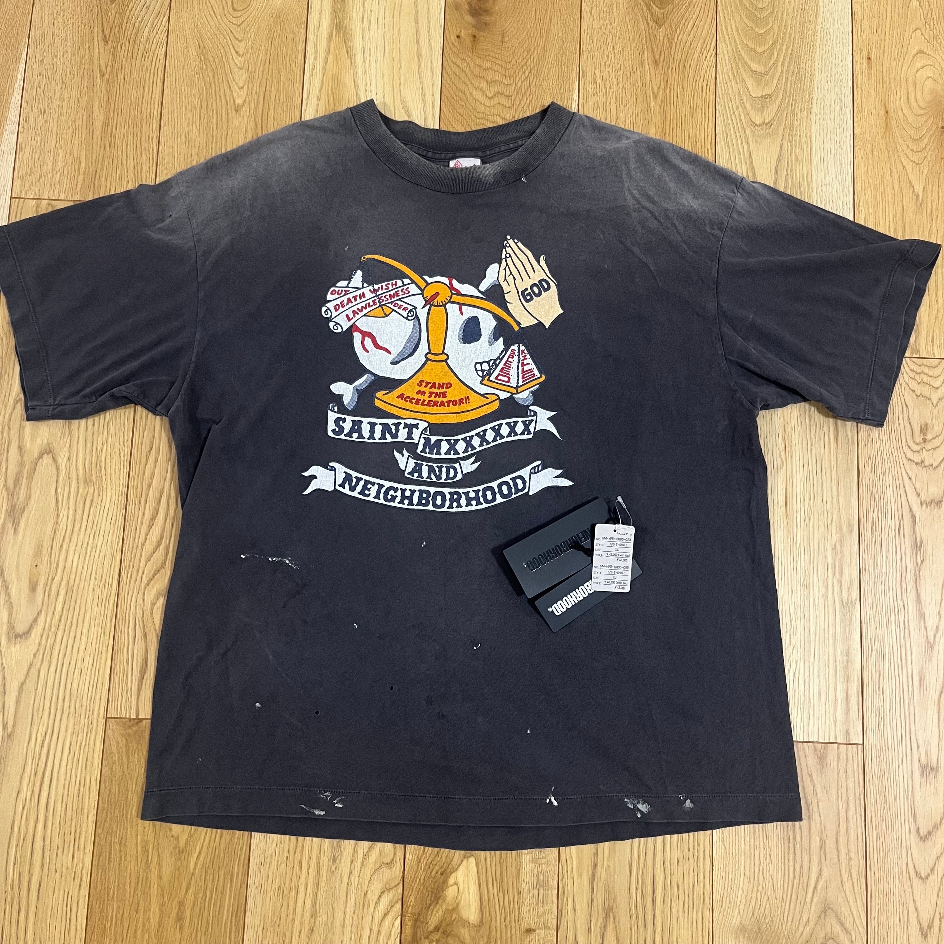 SAINT Mxxxxxx x NEIGHBORHOOD SS Tee STHD.PRAY "Black" SM-HR8-0000-C68 / 25119SMN-CSM01S