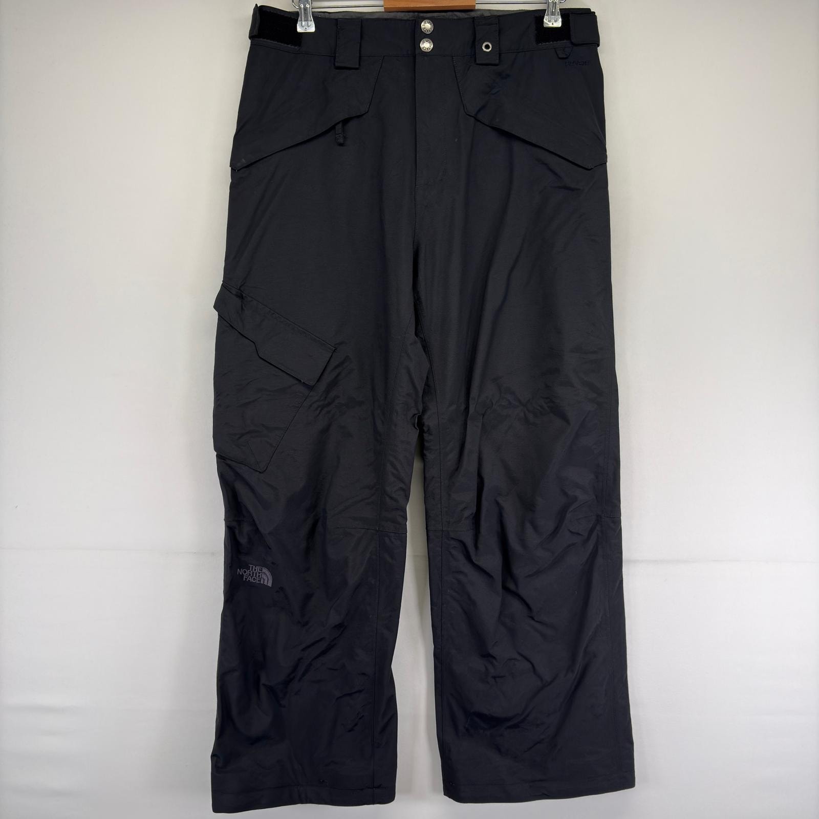 古着 ザ・ノースフェイス THE NORTH FACE パンツ スキーパンツ ワンポイントロゴ HYVENT ウェストアジャスター M  ブラック メンズ