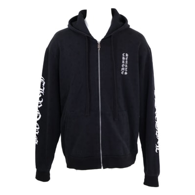 クロムハーツ 【美品】ホースシュー アームロゴ CHプラス総柄 タガージップ ジップアップ パーカー M