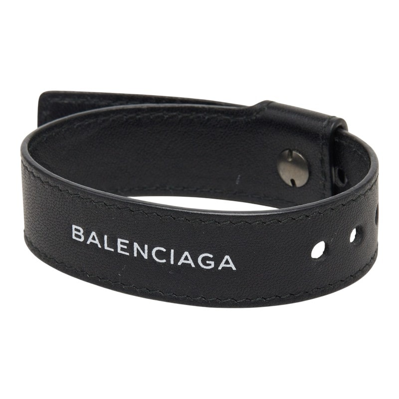バレンシアガ PARTY パーティー ブレスレット ブラック レザー メンズ BALENCIAGA 【中古】