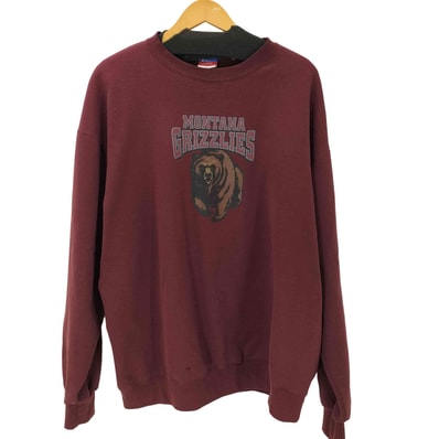 ATHLETIC APPAREL 熊 クマ ベアー アニマル プリント スウェット トレーナー 袖目付き ビックサイズ【1140591540956】