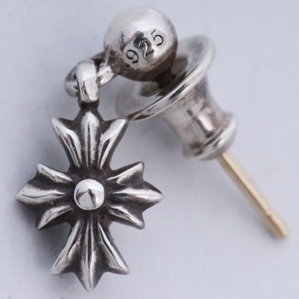 Chrome Hearts Tiny E CH Plus Drop Earrings "Silver"
