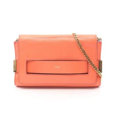 クロエ Chloe ELLE エル ショルダーバッグ バッグ レザー レディース オレンジ系 【中古】