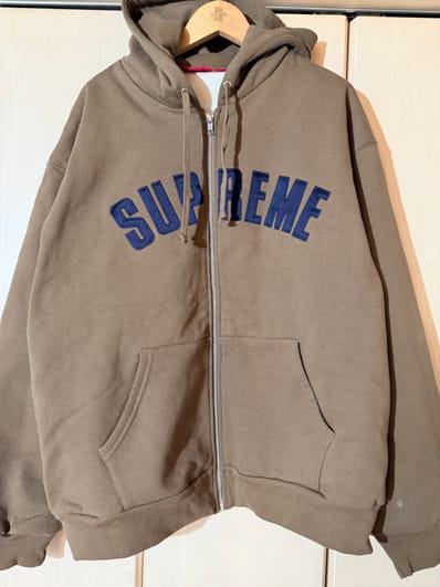 Supreme Arc Thermal Lined Zip Up Hooded Sweatshirt "Brown"