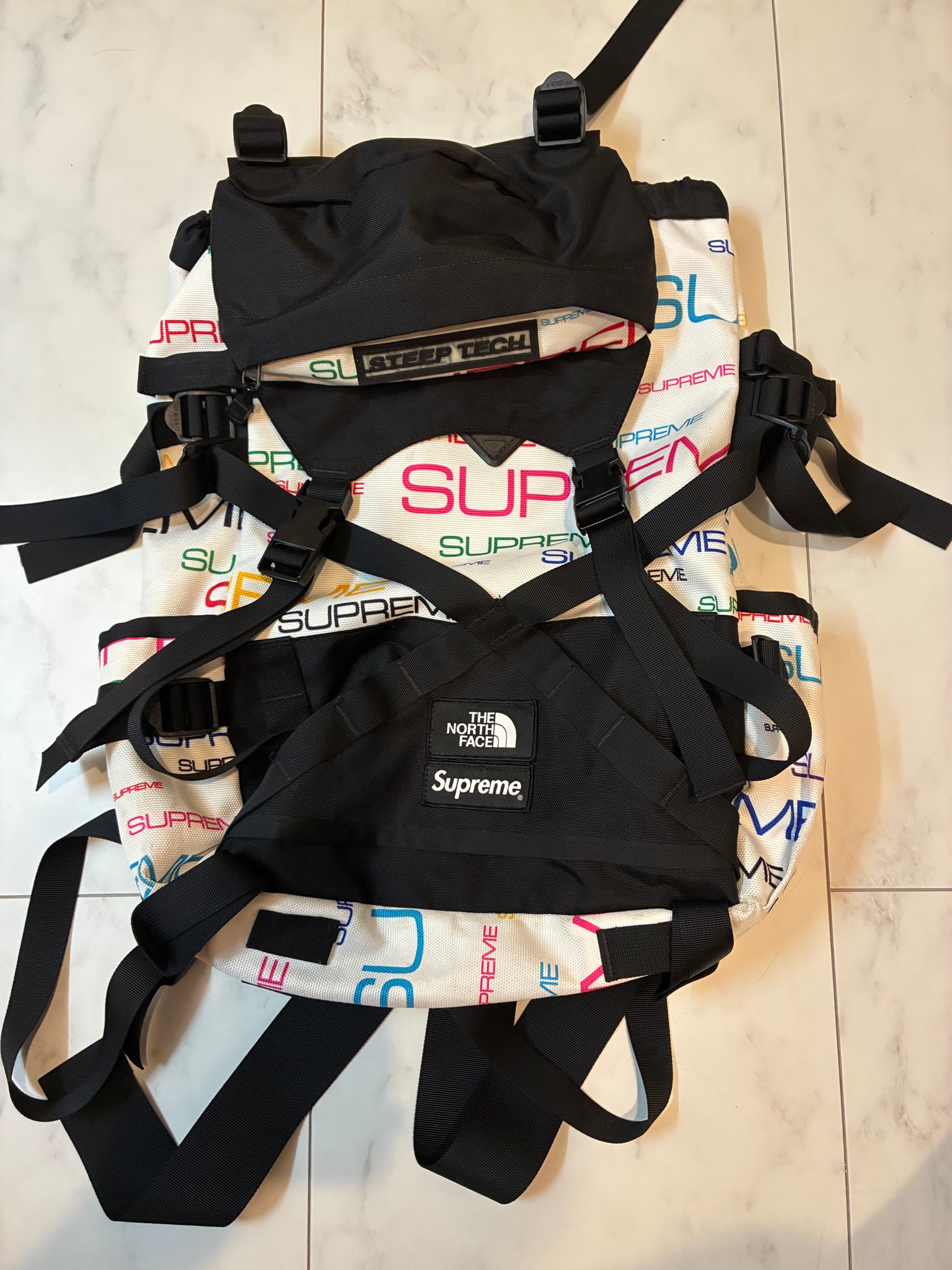 Supreme x The North Face Steep Tech Backpack "White"