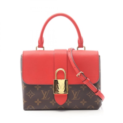 ルイ・ヴィトン LOUIS VUITTON ロッキーBB ハンドバッグ バッグ PVCコーティングキャンバス レザー モノグラム コクリコ レディース ブラウン系 / レッド系 M44322 【中古】