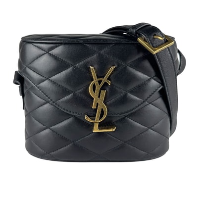 サンローラン SAINT LAURENT ショルダーバッグ ジューン ボックス レザー ブラック レディース 710080【中古】 z9883