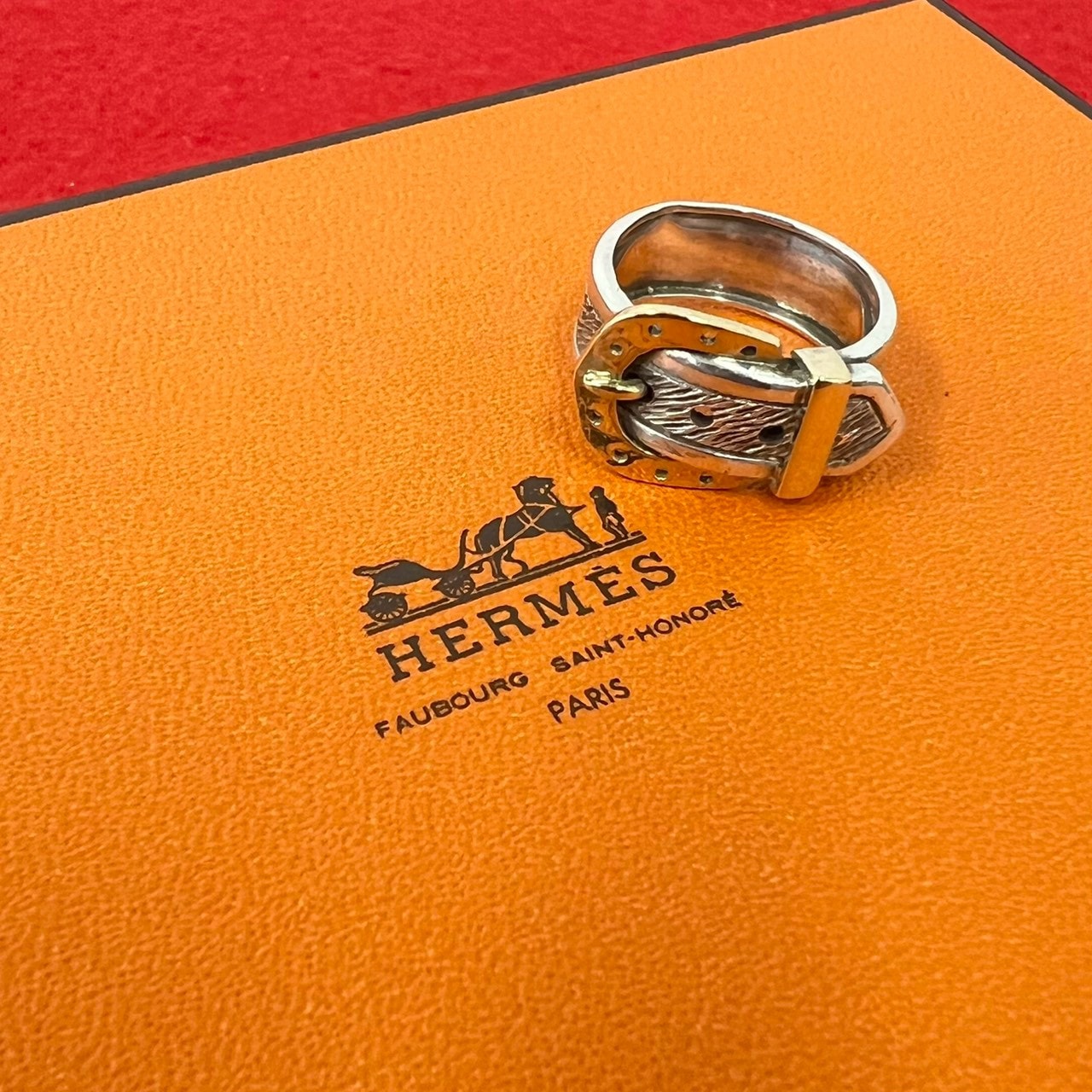 HERMES エルメス ホースシュー リング シルバー925 K18イエローゴールド リング・指輪 8号 シルバー
 11500