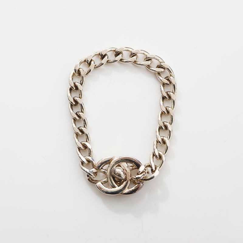 シャネル CHANEL 1996年 ココマーク ターンロック ブレスレット【中古】