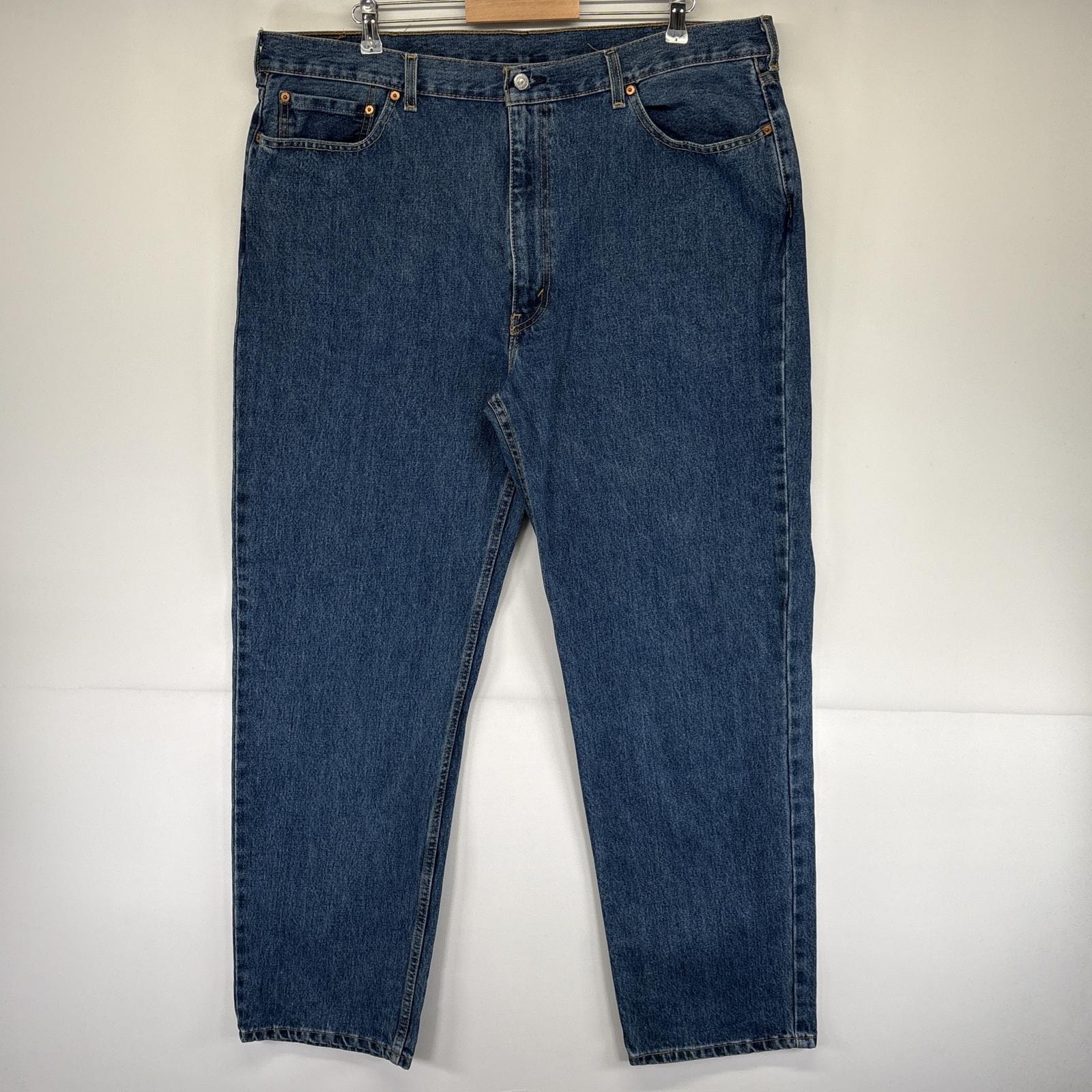 古着 リーバイス Levi's デニムパンツ 550 ジッパーフライ ジーパン ジーンズ 色落ち 長ズボン 5ポケット w42 L34 ブルー メンズ