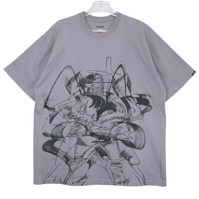 NEIGHBORHOOD NH x TAKU OBATA . Tee SS-2 "Gray"