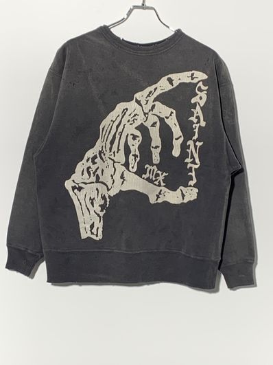 SAINT Mxxxxxx Crew Swt_Bone Saint "Black"