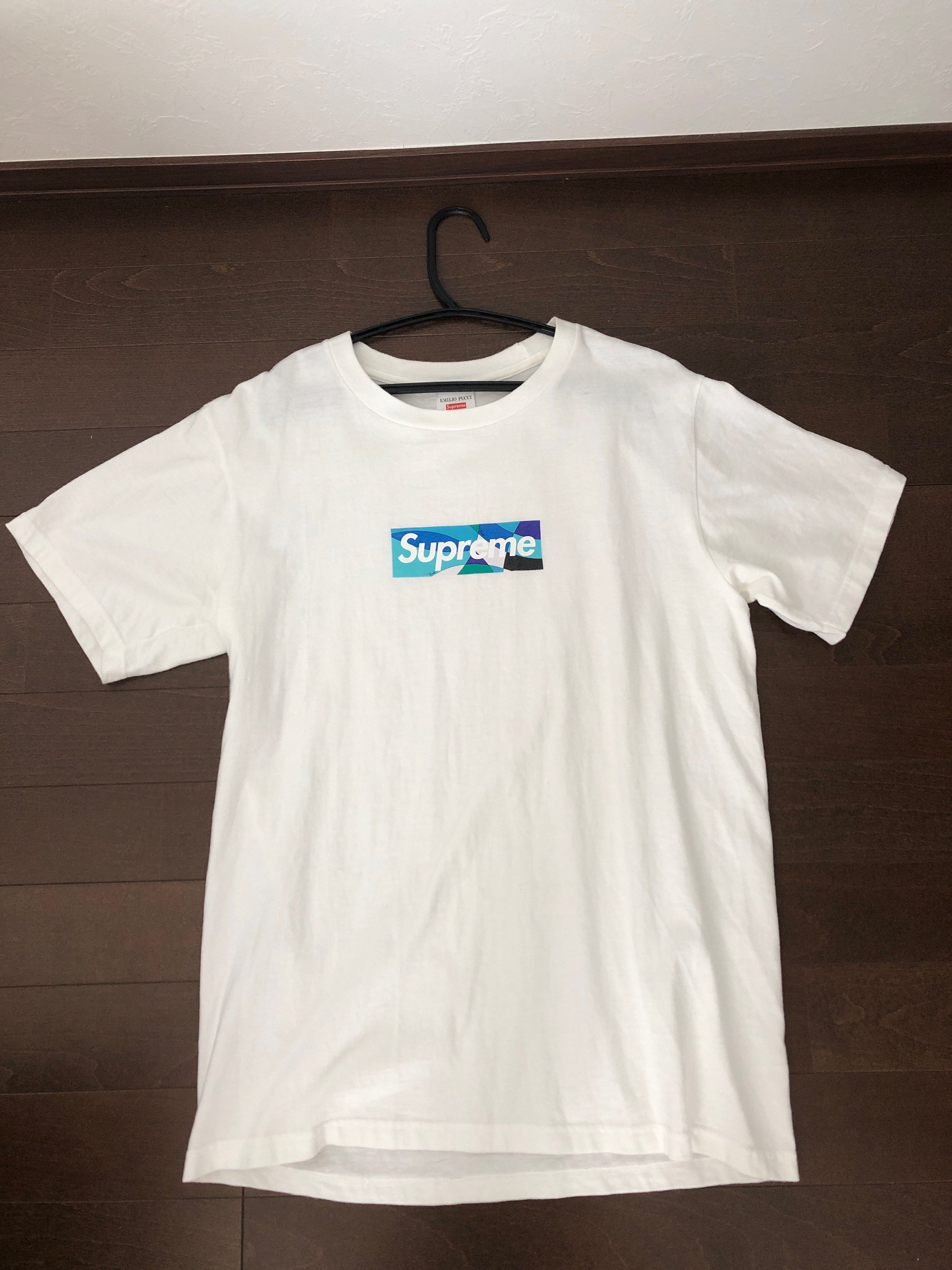 Supreme / Emilio Pucci® Box Logo Tee "White/Blue"