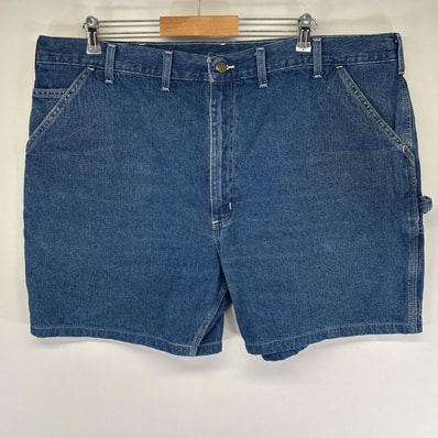 古着 カーハート Carhartt ショートパンツ デニム ペインター ハーフ ショーツ ワーク ワンポイントロゴ W44 ブルー メンズ