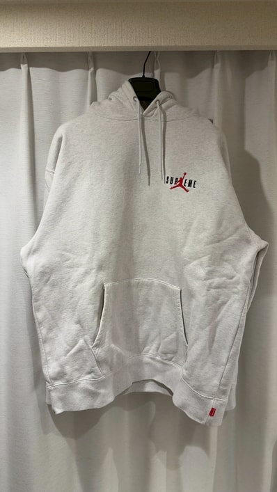 Supreme x Jordan Hooded Sweatshirt "Ash Grey" HF0836-051