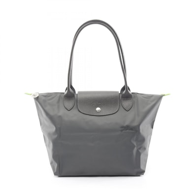 ロンシャン Longchamp ル プリアージュ グリーン M トートバッグ バッグ キャンバス レザー レディース グレー系 L2605919P66 【新品】
