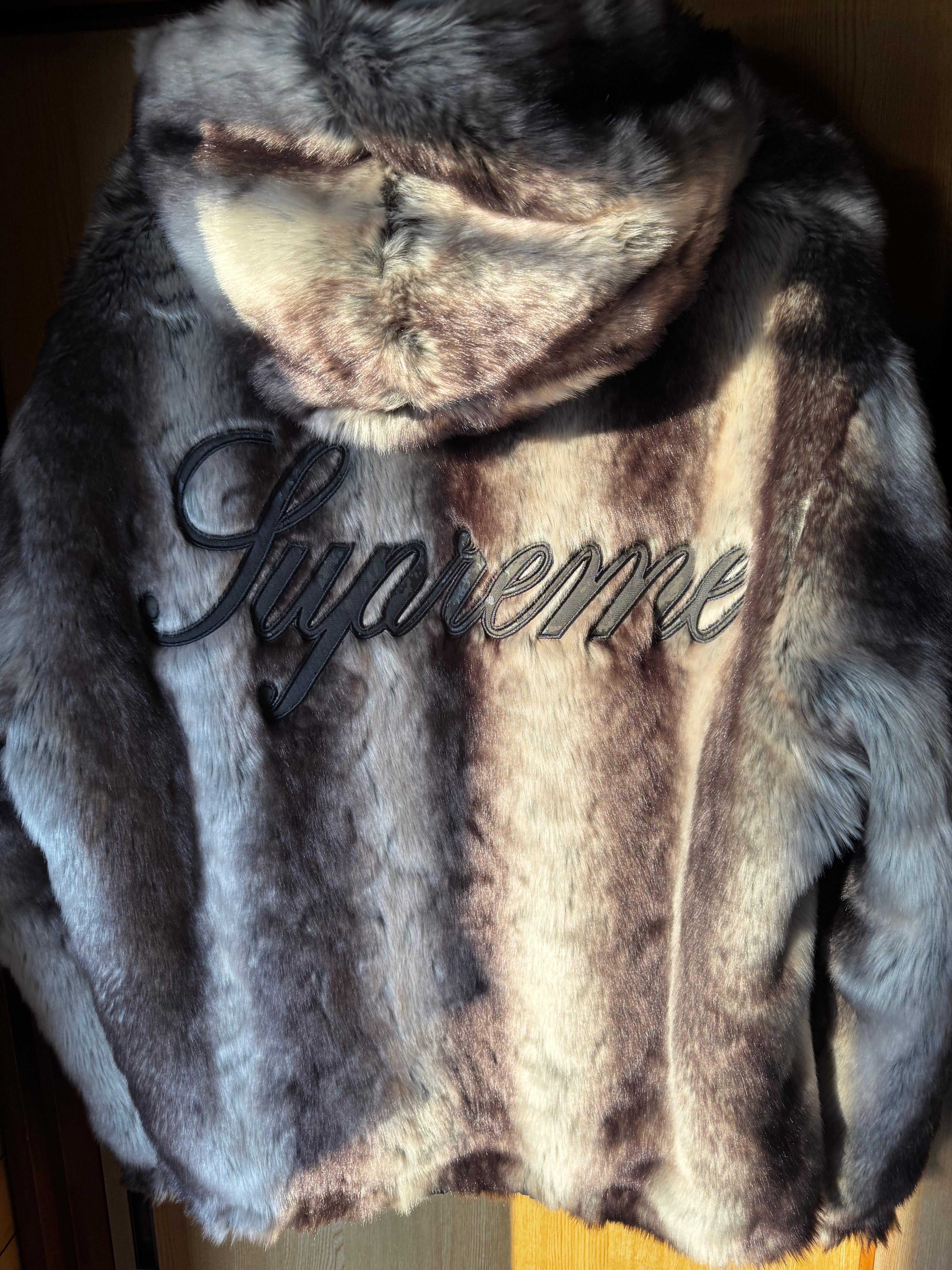 Supreme Faux Fur Reversible Hooded Jacket 