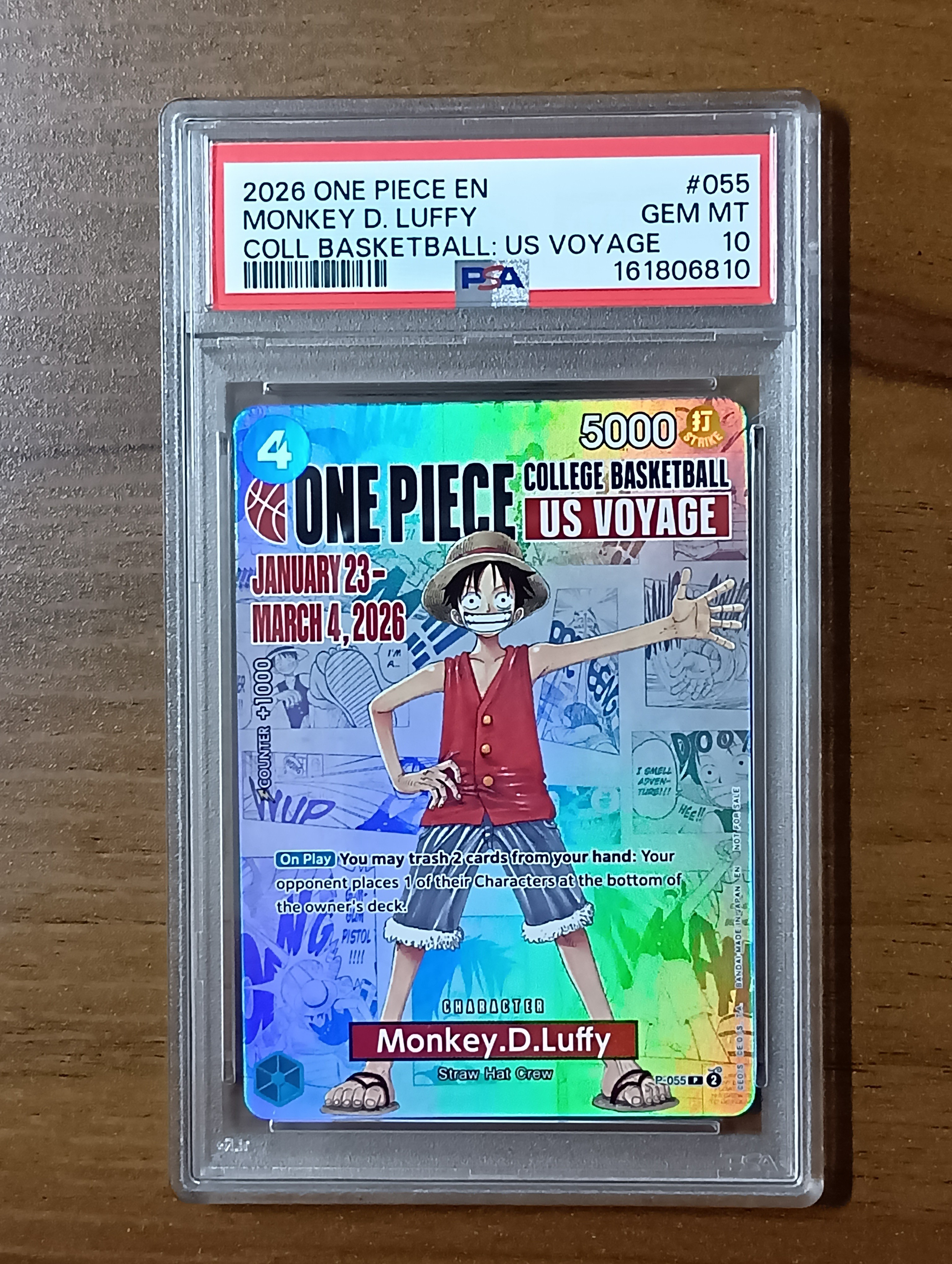 PSA10】モンキー・D・ルフィ：P (開封済) [P-055]【英語版