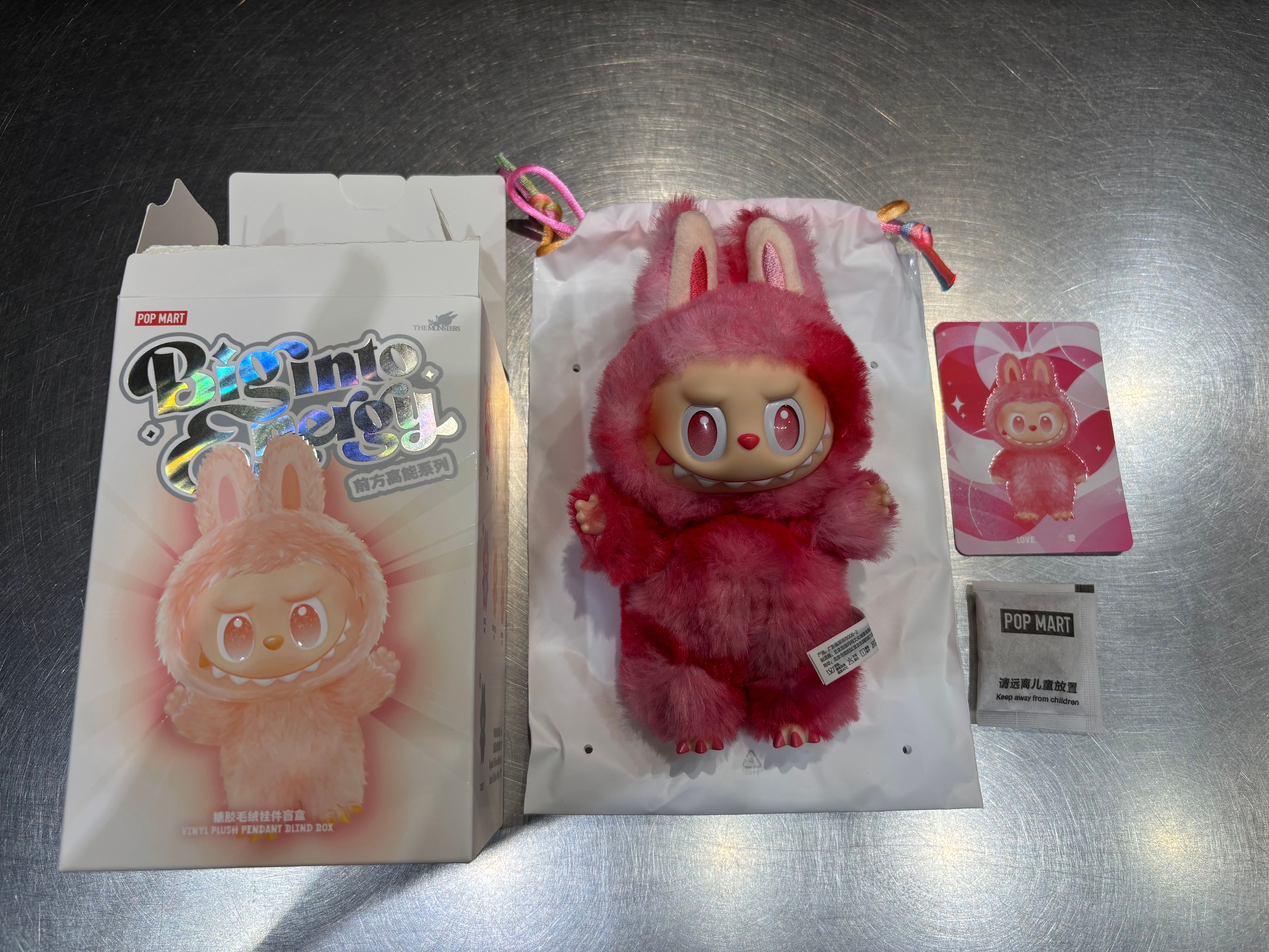 POP MART THE MONSTERS (LABUBU) Big into Energy Series Plush Pendant LOVE