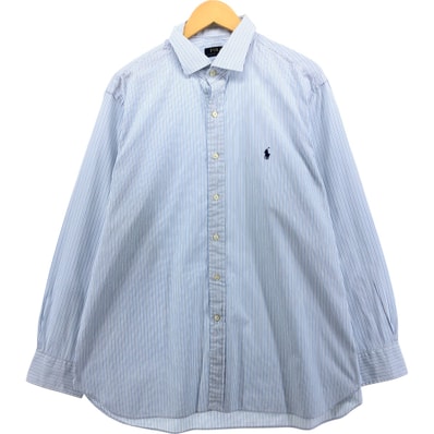 古着 ラルフローレン Ralph Lauren POLO RALPH LAUREN 長袖 ストライプシャツ メンズXL相当/eaa568743