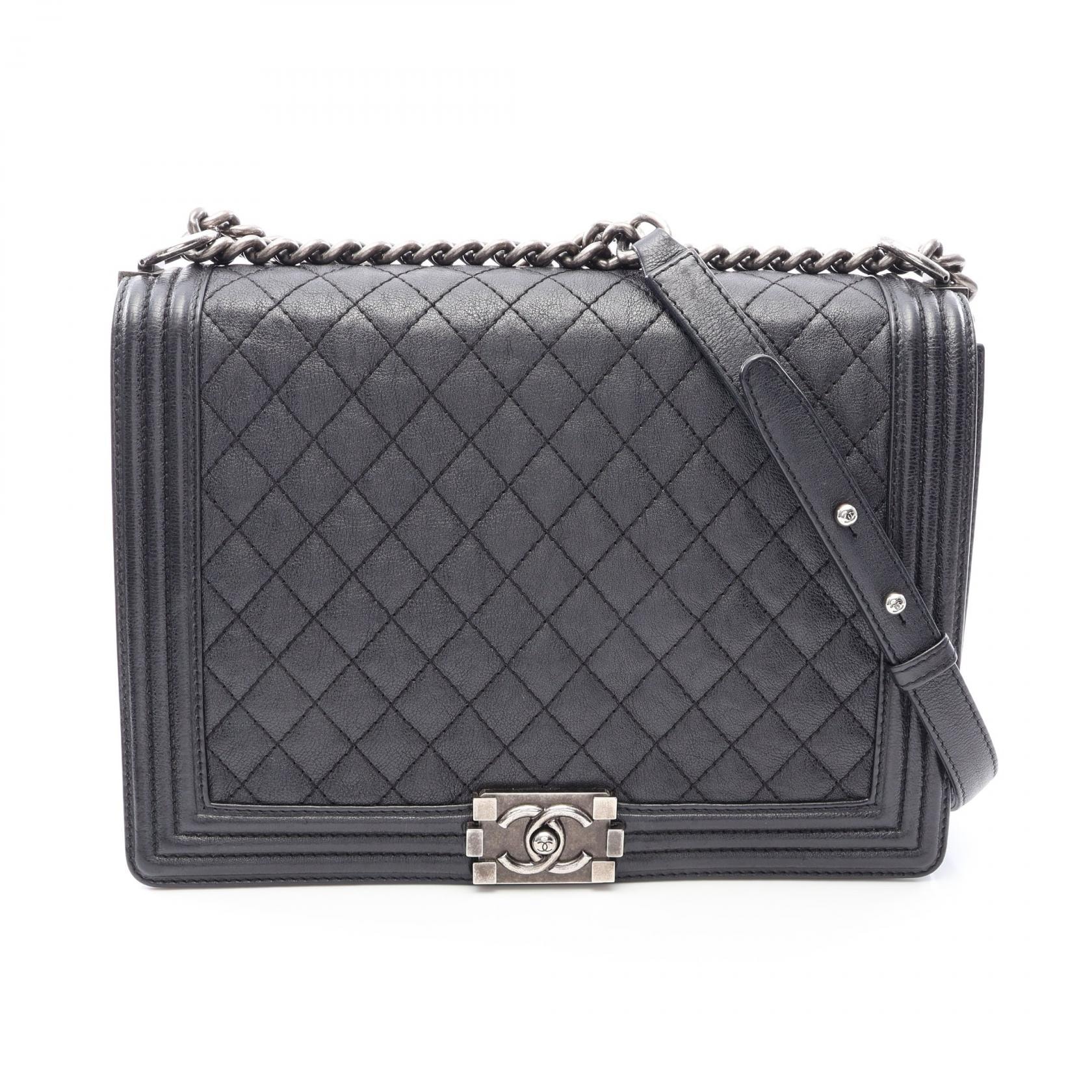 シャネル CHANEL ボーイシャネル ショルダーバッグ バッグ キャビアスキン(グレインドカーフ) レディース ブラック系 【中古】