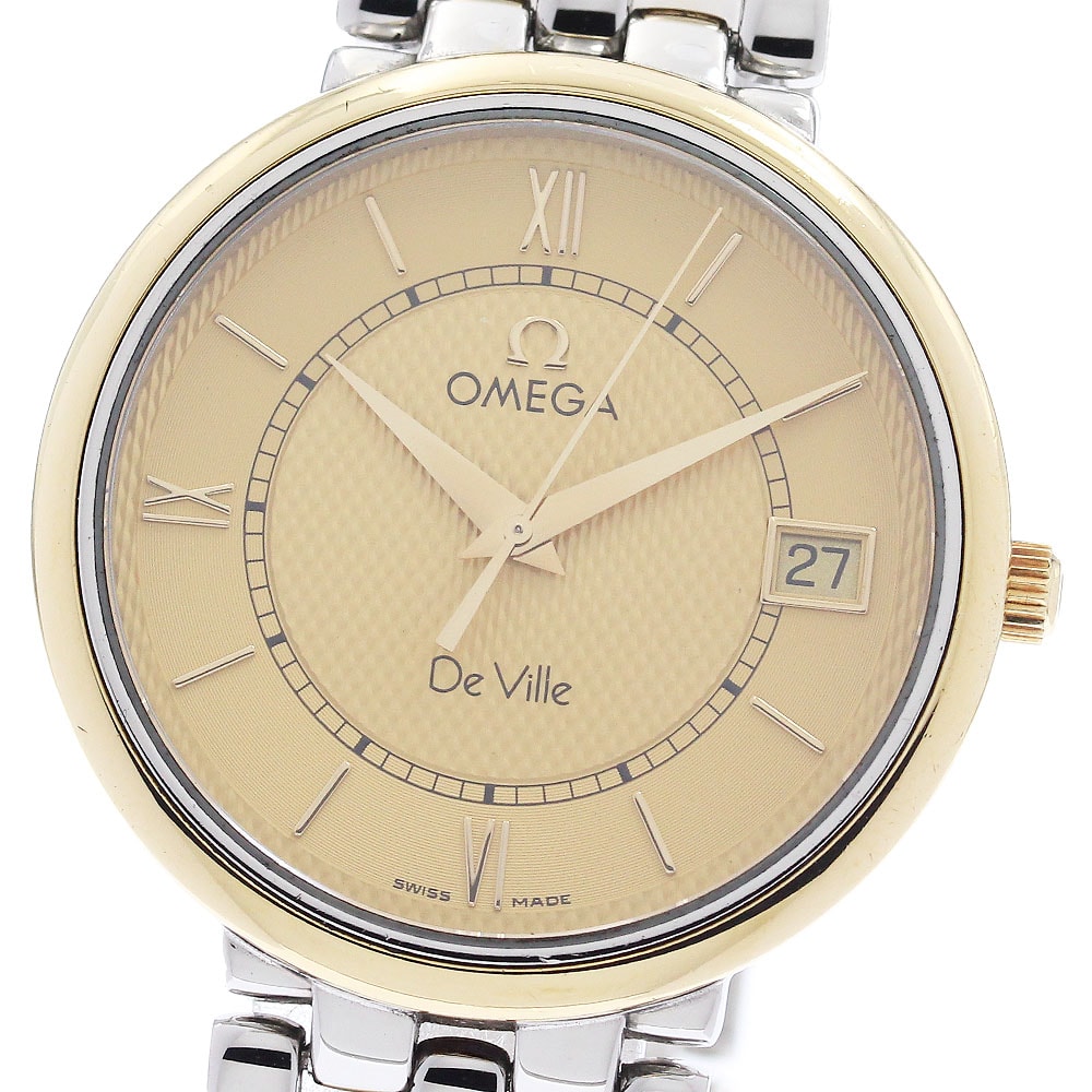 オメガ OMEGA デビル YGコンビ デイト クォーツ メンズ _958533