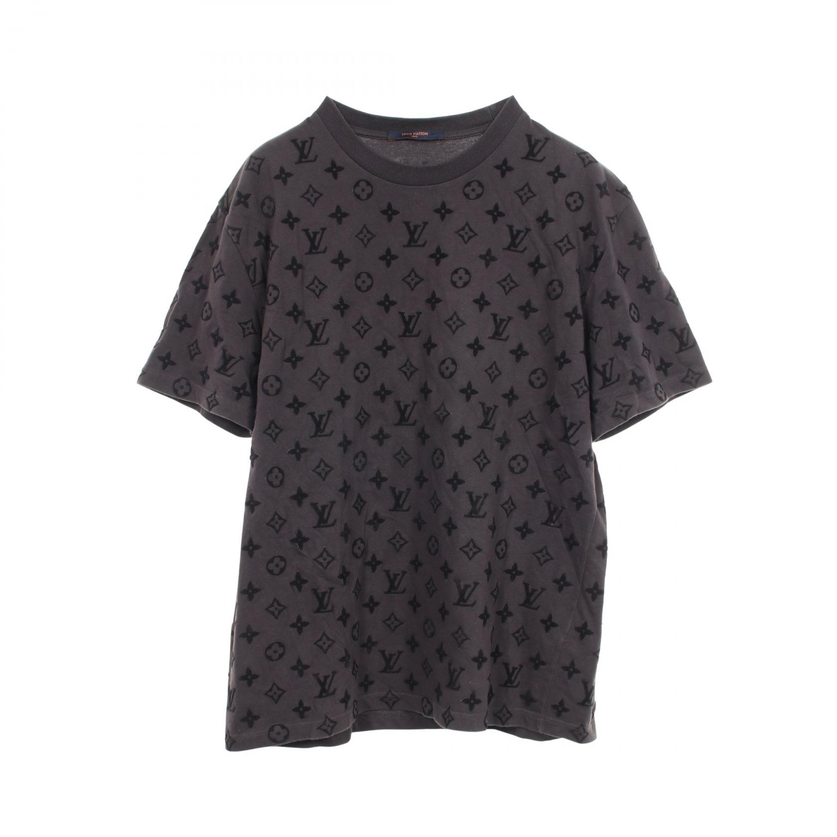 ルイ・ヴィトン LOUIS VUITTON モノグラム フックアンドループ 半袖Tシャツ 衣料品 トップス コットン メンズ グレー系 RM201 JYH HIY74W 【中古】