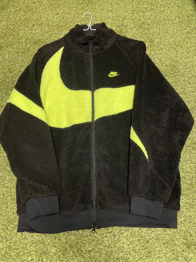 Nike Big Swoosh Reversible Boa Jacket"Black Neon"
