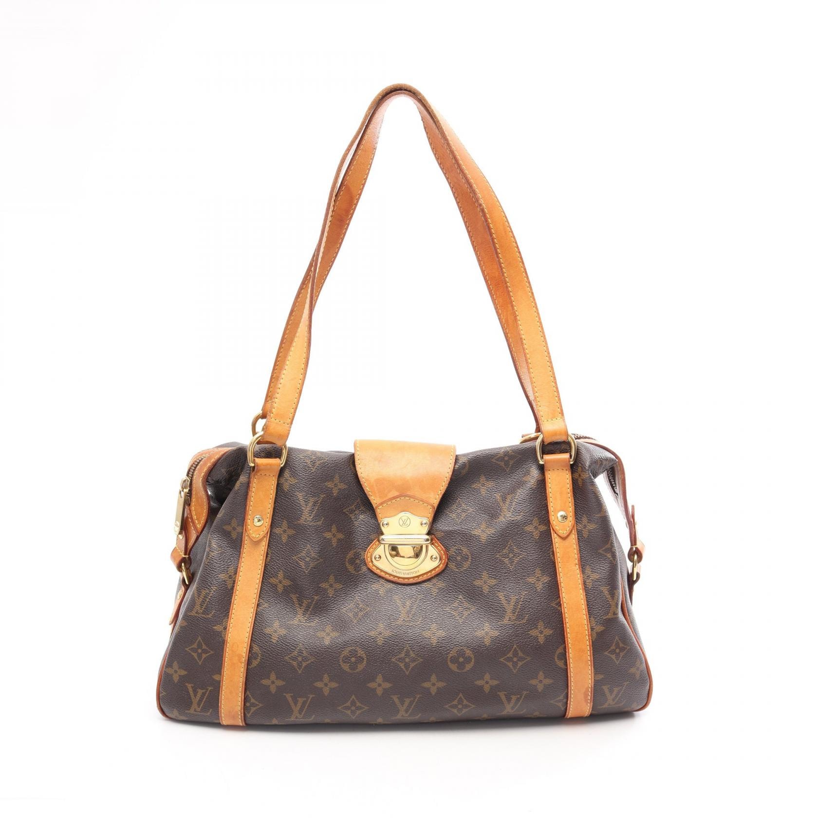 ルイ・ヴィトン LOUIS VUITTON ストレーザPM ショルダーバッグ バッグ PVCコーティングキャンバス レザー モノグラム レディース ブラウン系 M51186 【中古】