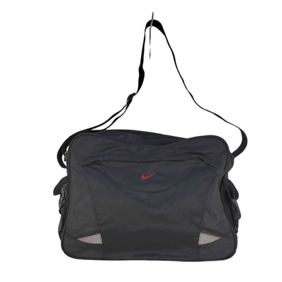 90S~00S スウッシュロゴ刺繍 リフレクター ナイロン ショルダーバッグ【1141287837251】