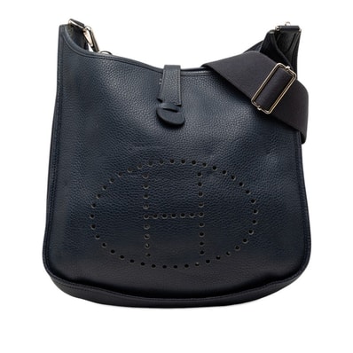 エルメス エヴリン3 トロワ GM 斜め掛け ショルダーバッグ ネイビー系 トリヨンクレマンス レディース HERMES 中古