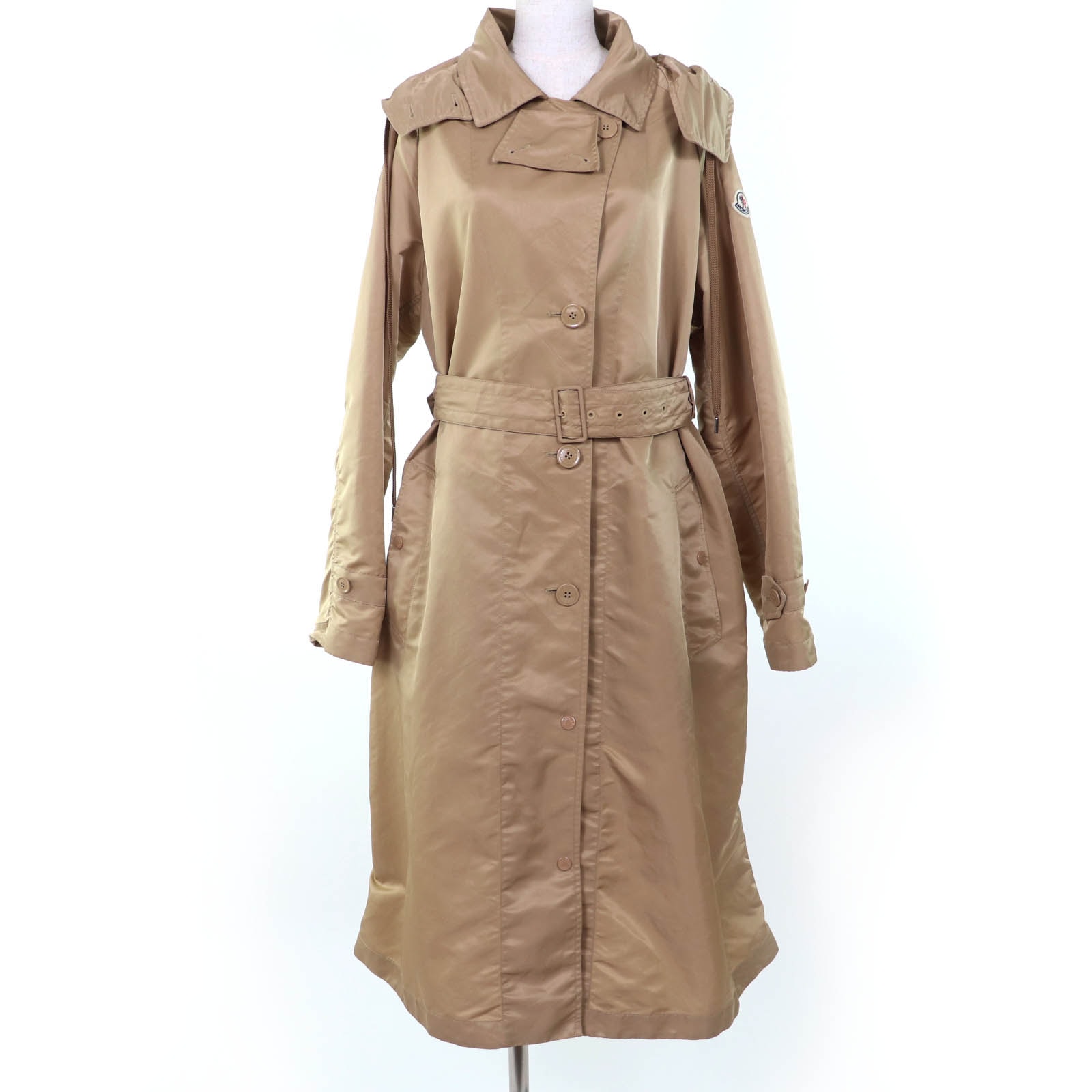 極美品 モンクレール トレンチコート VILLEREST ベージュ レディース 2