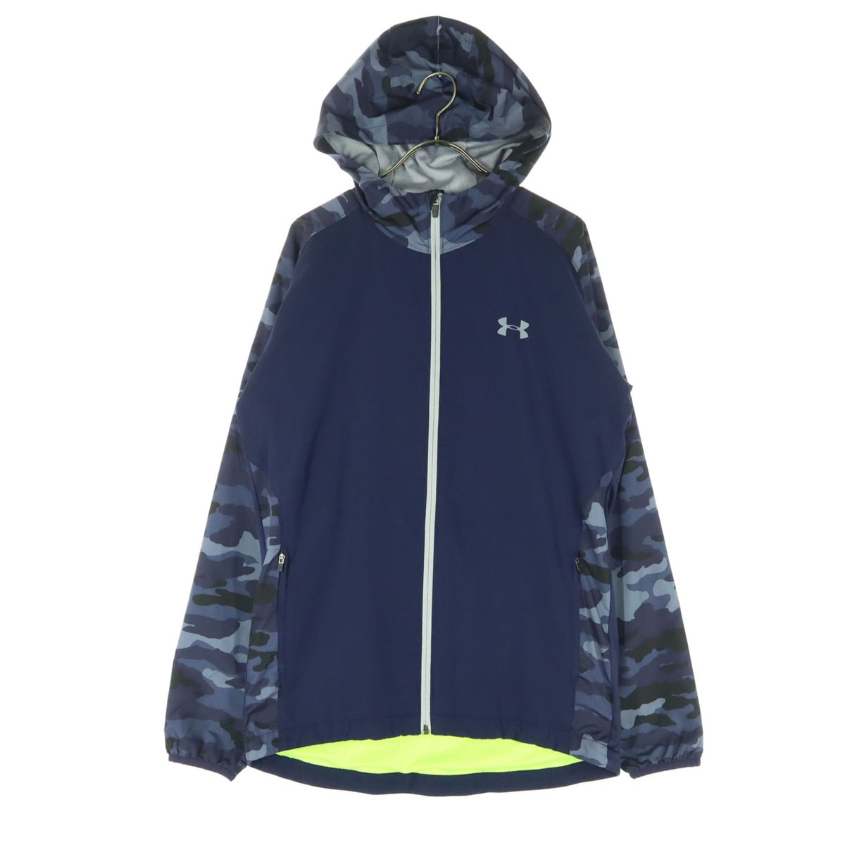 UNDER ARMOUR アンダーアーマー 迷彩柄 長袖 ジップパーカー MD ネイビー
