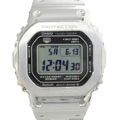 G-SHOCK ジーショック GMW-B5000D-1JF CASIO 5000 SERIES 電波ソーラー フルメタル 腕時計 シルバー系【中古】