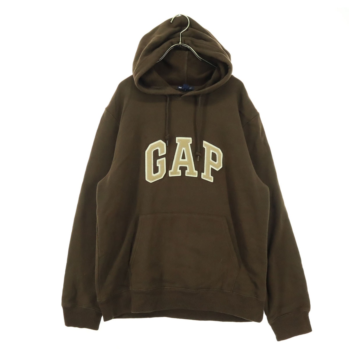 GAP ギャップ 裏起毛 ロゴ 長袖 パーカー L ブラウン