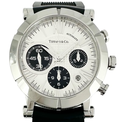 TIFFANY&Co. ティファニー アトラスジェント Z1000.82.12A21A91A 腕時計 ステンレススチール/ラバー シルバー 自動巻き ホワイト文字盤 メンズ【中古】